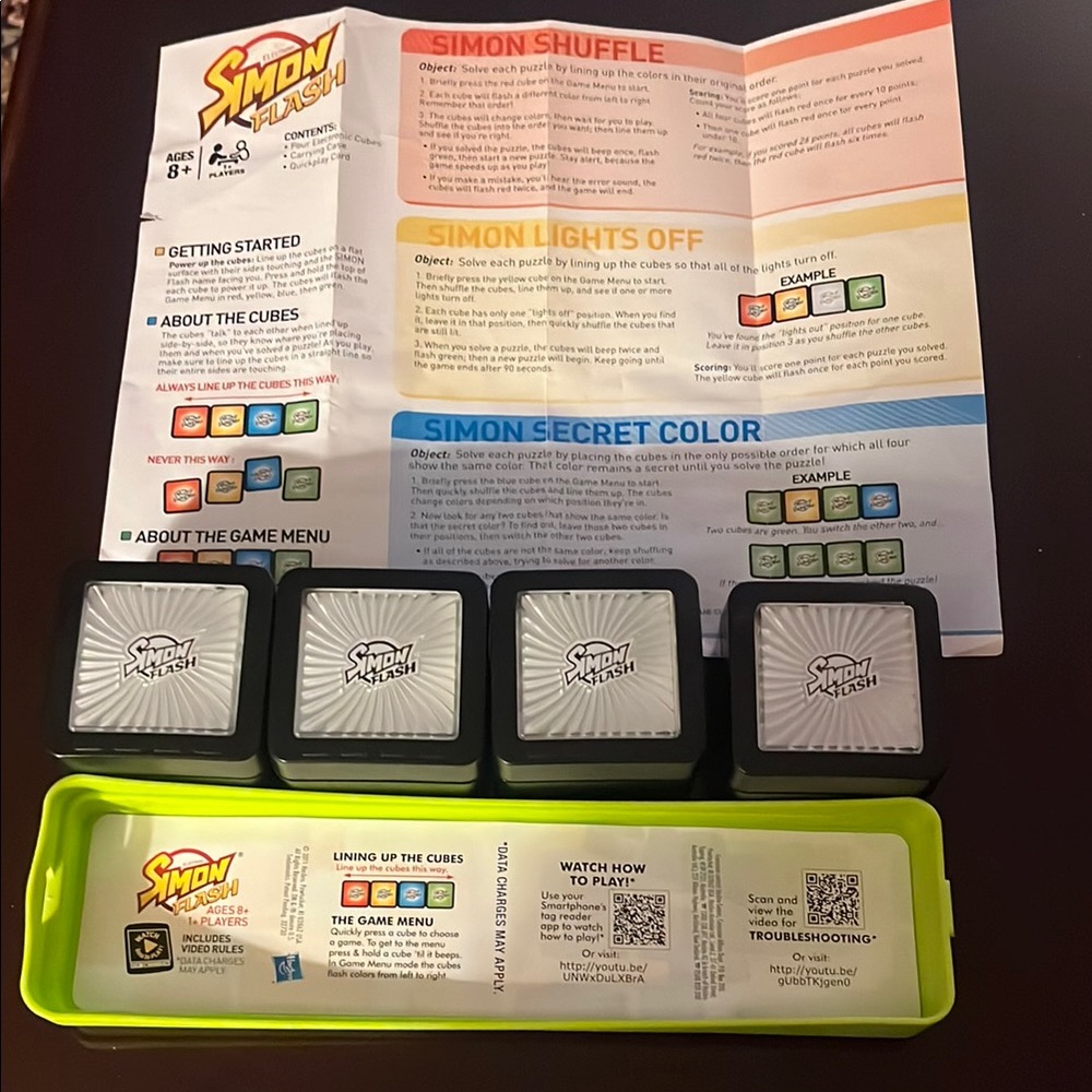 Hasbro Brand SIMON FLASH Electronic Game with Light, Sound, and Changing Colors.